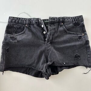 Wild Fable Charcoal Distressed Jean Shorts